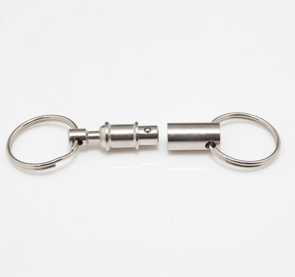 sleutelhanger deelbaar 2 delig 2-delig twee delen Metalen koppeling Deelbare sleutelhanger duo-sleutelhanger duo