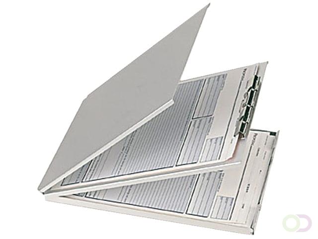 Deze Klembordkoffer aluminium A4 met top-opening en met afdekplaat is ideaal voor het gebruik onderweg. Papieren blijven netjes